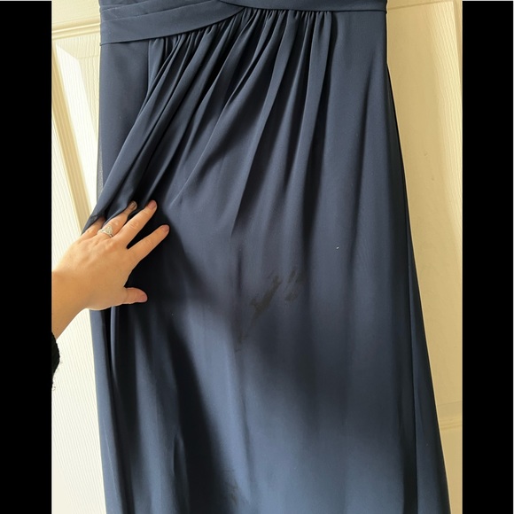 Bill Levkoff Navy Blue Bridesmaid Gown Size 2 - Picture 11 of 14